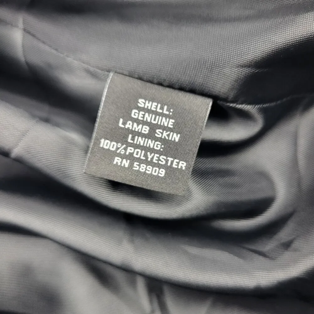 Murano Premium Leather Genuine jacket Lamb Skin Black